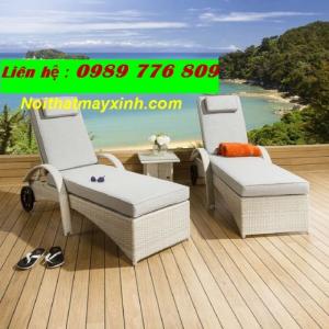 Xưởng ghế hồ bơi mây nhựa, mẫu ghế hồ bơi đẹp