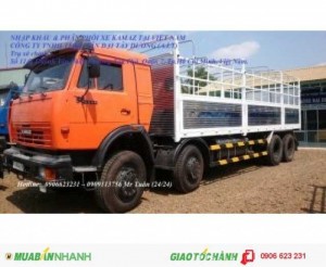 Tải thùng 4 giò Kamaz, Kamaz thùng 30 tấn, Bán xe tải thùng kamaz 4 chân dài 9m
