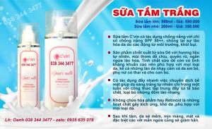 sữa tắm trắng da c'vin