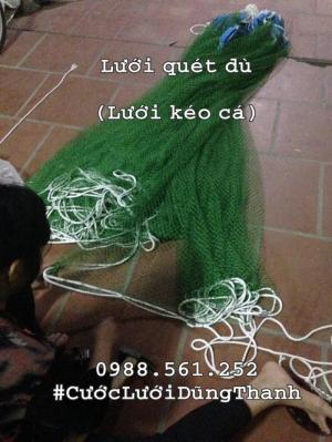 Lưới kéo cá dù then 2 (2 ngón tay vừa), 10/2m, hàng đặt