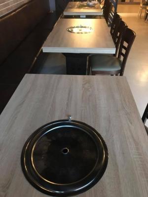 Bếp nướng than hoa inox âm bàn Hàn Quốc hút âm