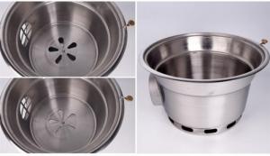 Bếp nướng than hoa inox âm bàn Hàn Quốc hút âm