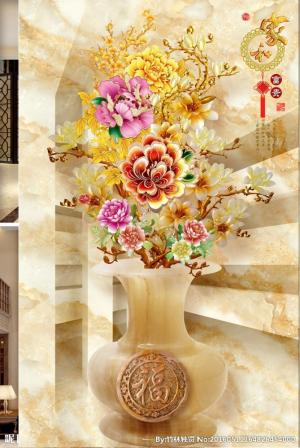 Tranh gạch lục bình 3d sứ ngọc