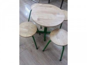 Bàn ghế tròn chân sắt B50-G30