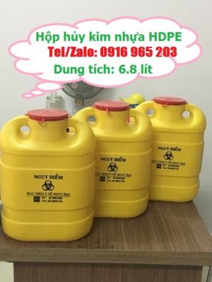 Hộp hủy kim xe tiêm 6.8 lít