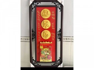 Lịch gỗ Phù điêu - chiêu Tài - nạp Phúc