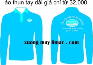 chuyên may áo thun tay dài giá rẽ , áo thun đồng phục cao cấp tay dài , áo thun cotton 100% mát thấm hút mồ hôi màu xanh thiên thanh