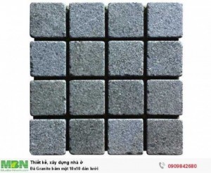 Đá Granite băm mặt 10x10 dán lưới, 400x400x18mm