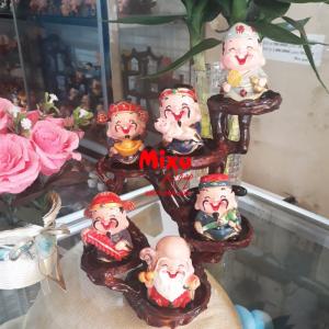 Bộ Tượng 5 Ông Phúc Lộc Thọ Tài Hỷ Kèm Đế Đứng Cao Cấp