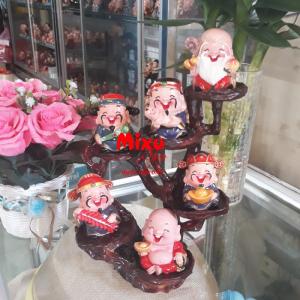 Bộ Tượng 5 Ông Phúc Lộc Thọ Tài Hỷ Kèm Đế Đứng Cao Cấp