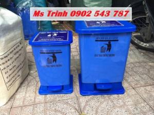 Thùng rác y tế 15 lít màu xanh dương