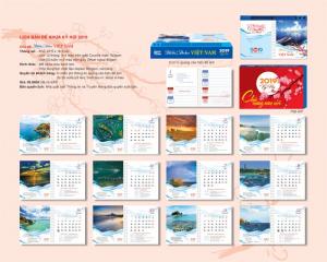 Lịch Để Bàn Làm Việc Đế Nhựa - 2019