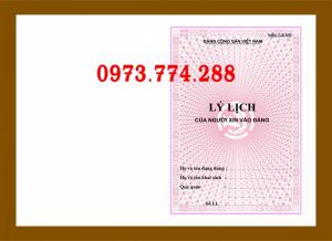 Bán quyển lý lịch của người xin vào đảng