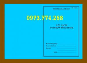 Bán quyển lý lịch của người xin vào đảng