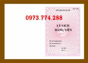 Bán cuốn lý lịch Đảng viên (24 trang, 28 trang và 32 trang)