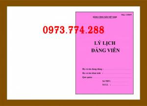 Bán cuốn lý lịch Đảng viên (24 trang, 28 trang và 32 trang)