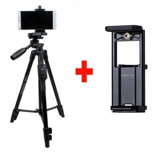 Combo Chân đế Yunteng VCT- 5208RM và giá kẹp máy tính bảng VCT- iPad