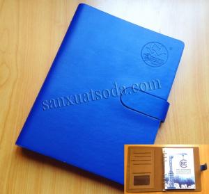 Xưởng sản xuất sổ bìa da, sổ còng, sổ may chỉ dán gáy, ép logo