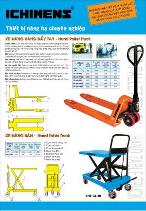 Xe nâng mặt bàn MODEL XNB04-80 - XNB04-130- Xe nâng tay ichimens