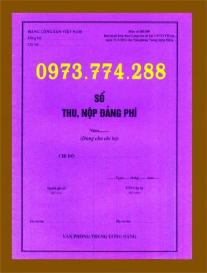 Quyển sổ thu nộp đảng phí mẫu chuẩn