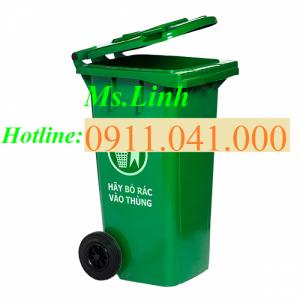 Thùng rác công cộng được làm từ nhựa HDPE thân thiện với môi trường, không bị oxi hóa ăn mòn
