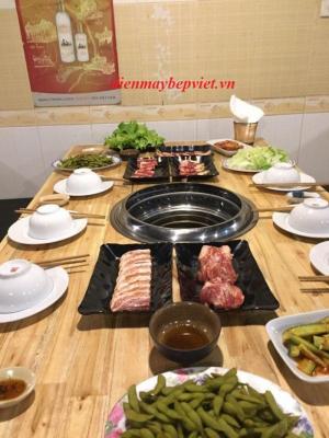 Bếp nướng than hoa không khói âm bàn Hàn Quốc hút âm