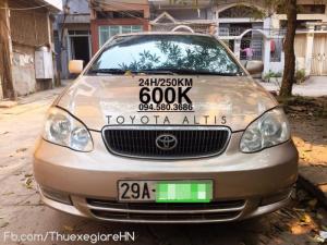 cho thue xe tu lai 4 chỗ Toyota Altis MT gia 600k
