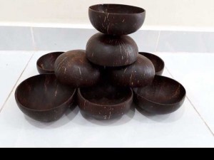 Bát dừa quả, bền, chắc, tự nhiên, thân thiện môi trường, cao 5,7-6cm