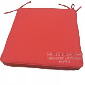 nệm ngồi 40x40x5cm vuông, dây cột, có khóa kéo tháo ra giặt