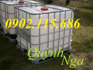 Thùng nhựa 1000l cũ,bồn nhựa 1 khối cũ,thùng nhựa có van xả cũ,thùng nhựa có khung thép cũ