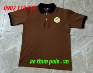 áo thun cá sấu 4 chiều màu nâu - xưởng may đồng phục