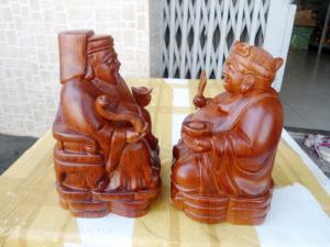Thần Tài Thổ Địa bằng gỗ