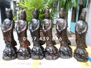 Phật Bà Quan Âm gỗ mun - T14ML40
