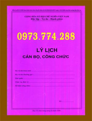 Địa chỉ nhà cung cấp quyển lý lịch cán bộ công chức, viên chức, mẫu 1a-bnv và mẫu 2a/tctw