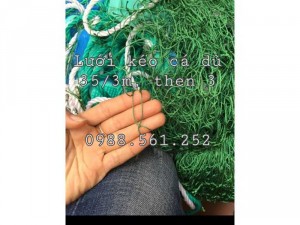 Lưới kéo cá dù then 3 (vừa 3 ngón tay), 35m x3m