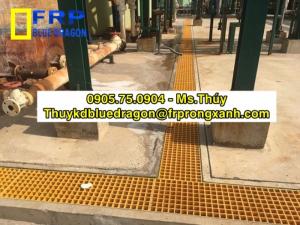 Nhà thầu sử dụng tấm sàn frp grating trong xây dựng nhà máy