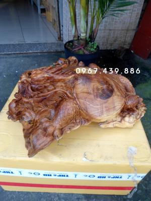 Tượng Long Quy bằng gỗ hương