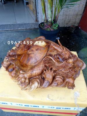 Tượng Long Quy bằng gỗ hương