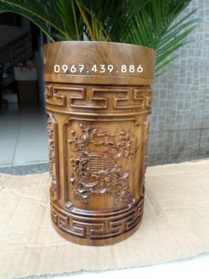 Hộp trà bằng gỗ bách xanh – Mẫu Tứ Quý