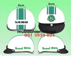 nón bảo hiểm quán trà sữa đẹp, đặt in nón bảo hiểm có logo trà sữa