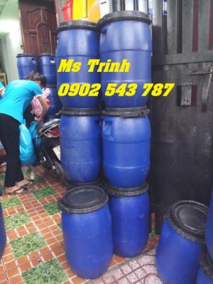 thùng phuy nhựa 30 lít màu xanh