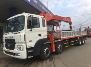 Xe tải Hyundai HD320 4 chân, gắn cẩu 10 tấn KangLim, tải trọng hàng 12 tấn, cẩu vươn dài 19m