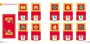 Khung lịch bloc trung 35 x 61cm