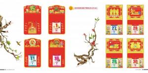 Khung lịch bloc trung 35 x 61cm