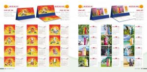 In Lịch Để Bàn Chữ A Có Note