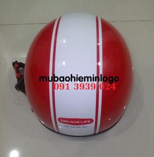 In mũ bảo hiểm quảng cáo