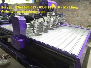 Máy đục gỗ 6 đầu gầm cao đục chân sập