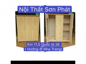 Tủ quần áo ván ép sơn bóng 1m6