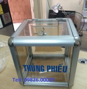 Hòm phiếu bo nhôm –Hòm phiếu mica