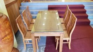 Bộ Bàn Ăn Gỗ Tự Nhiên Cao Cấp 6 Ghế